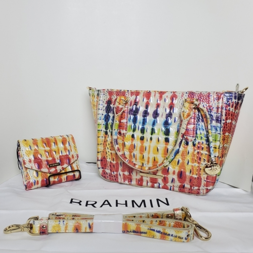 Brahmin SMALL ASHLEE Tote and SMALL VERONICA Wallet BUNDLE Set (NWT)